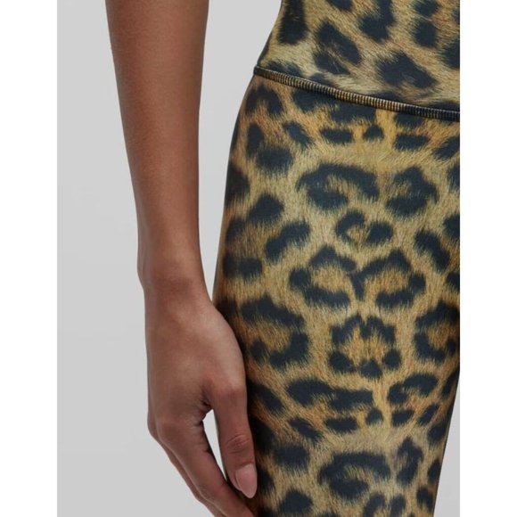 Terez Women's Beige Leopard Goals Activewear Hi-Shine Leggings Pants Size Small - Picture 14 of 14